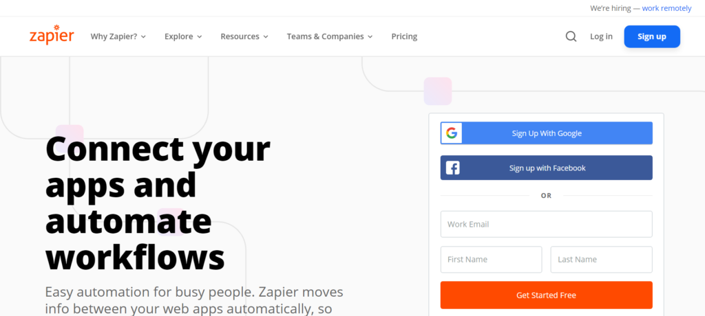 Zapier- growth hacking tool