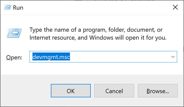 Opening the Windows 10 Device Manager